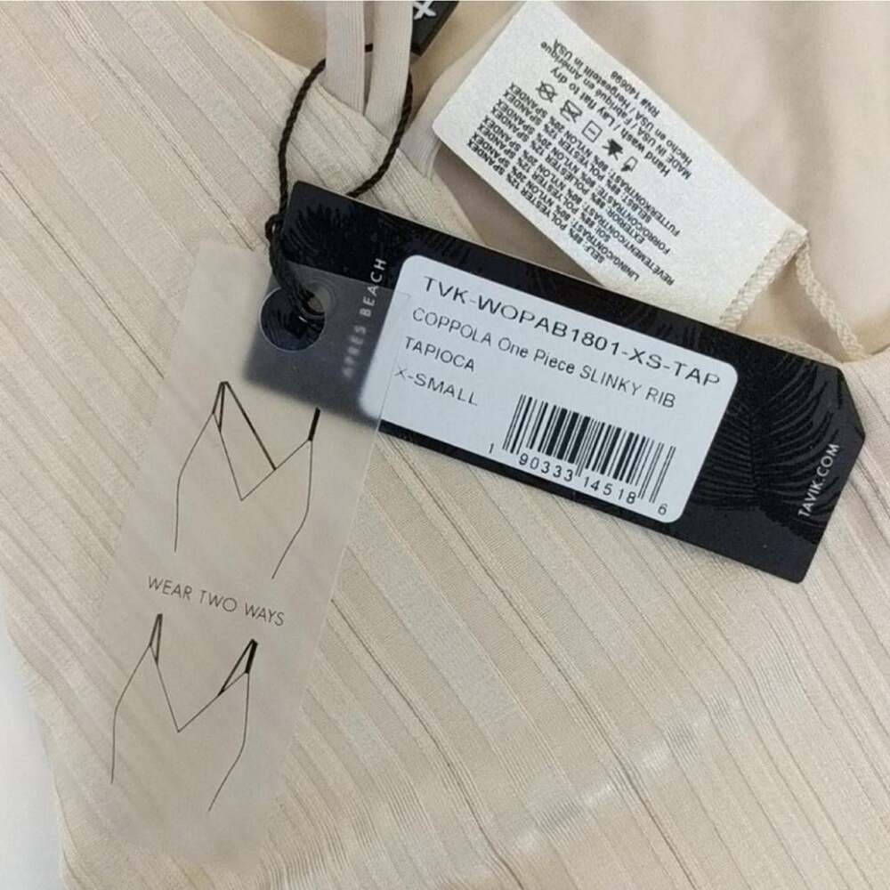 Anthropologie Women's Cream and Tan Swimsuit-one-piece - Picture 6 of 6